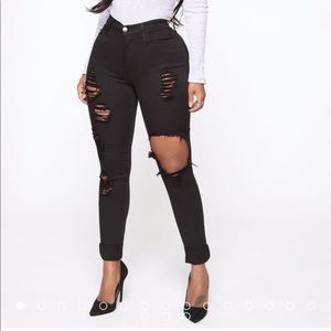 Fashion nova distressed jeans